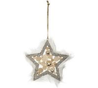 Paris Prix - Sujet De Noël étoile hors Piste 12cm Argent argent G