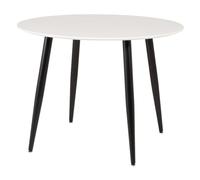 Paris Prix Table à Manger Ronde Plaza 100cm Blanc & Noir