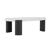 Paris Prix Table Basse Effet Marbre Kres 125cm Beige & Noir