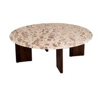Paris Prix Table Basse en Marbre Mathilde 90cm Naturel & Beige