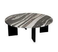 Paris Prix Table Basse en Marbre Mathilde 90cm Noir & Gris