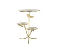 Paris Prix Table d'Appoint 3 Niveaux Leaf 69cm Or