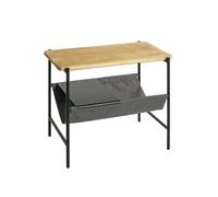 Paris Prix Table d'Appoint avec Rangement Sacramento 60cm Chêne & Gris