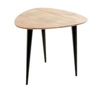 Paris Prix Table d'Appoint Design en Bois Ciotat 46cm Naturel & Noir