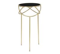 Paris Prix Table d'Appoint Design Ring 80cm Noir & Or