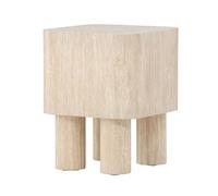 Paris Prix Table d'Appoint Effet Travertin Klirou 50cm Beige