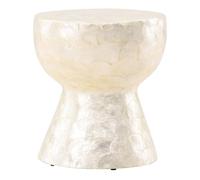 Paris Prix Table d'Appoint en Capiz Sandon 45cm Beige