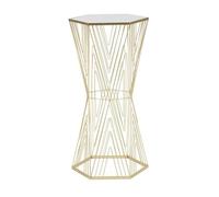 Paris Prix Table d'Appoint Hexagonale Design Lines 80cm Or