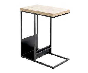 Paris Prix Table d'Appoint Porte Revues Marie 60cm Naturel & Noir