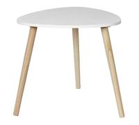 Paris Prix Table d'Appoint Scandinave Shelly 48cm Blanc & Naturel