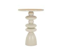 Paris Prix Table d'Appoint Totem en Métal Pila 63cm Crème