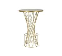 Paris Prix Table de Bar Ronde Tower 103cm Noir & Or