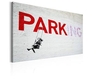 Paris Prix Tableau Imprimé Parking Girl Swing - Banksy 60 x 90 cm