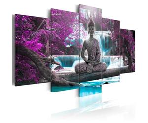 Paris Prix Tableau Imprimé Waterfall & Buddha 50 x 100 cm