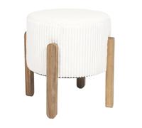 Paris Prix Tabouret Côtelé Rond Scott 35cm Beige