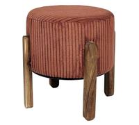 Paris Prix Tabouret Côtelé Rond Scott 35cm Terracotta