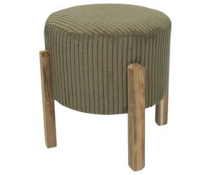 Paris Prix Tabouret Côtelé Rond Scott 35cm Vert