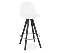 Paris Prix Tabouret de Bar Design Jimmie 87cm Blanc & Noir