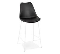 Paris Prix Tabouret de Bar Design Mitchell 105cm Noir & Blanc