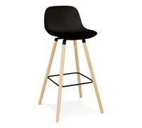 Paris Prix Tabouret de Bar Design Shawn 96cm Noir & Naturel