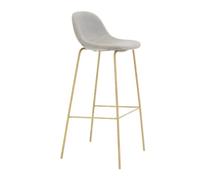 Paris Prix Tabouret de Bar Effet Lin Polar 95cm Gris