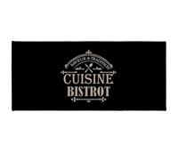 Paris Prix Tapis de Cuisine Saveur 50x120cm Noir
