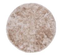 Paris Prix Tapis Déco Shaggy Rond Shiva 200cm Champagne