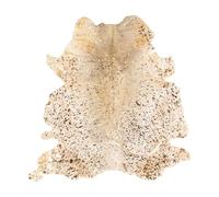 Paris Prix Tapis Peau de Vache Fly Blanc & Or Entre 1,35 et 1,65 m2
