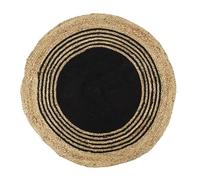 Paris Prix Tapis Rond Déco en Jute Limo 90cm Noir