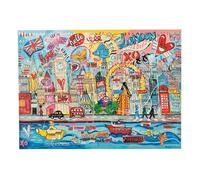 Paris Prix Toile Déco Londres Popart 110x150cm Multicolore