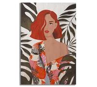 Paris Prix Toile Imprimée Déco Lady Jungle Face 80x120cm Multicolore