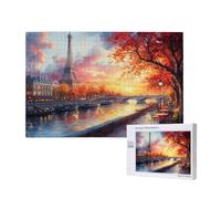 Paris Puzzle Automne 3000 Pièces Adultes, DIY Puzzles Classiques Art avec Boîte d'emballage et Photos de Référence, Relaxation/Soulagement du Stress/Jeux Amusants, Creatif Cadeau pour Femme M-935