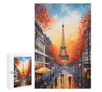 Paris Puzzle Décoratif en Bois, 1000 PCS - Cadeau De Fin D’année, pour Se Détendre À La Maison sans Écran