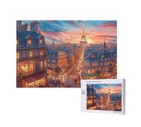 Paris Puzzle Paysage 3000 Pièces Adultes, DIY Puzzles Classiques Art avec Boîte d'emballage et Photos de Référence, Relaxation/Soulagement du Stress/Jeux Amusants, Creatif Cadeau pour Femme M-909