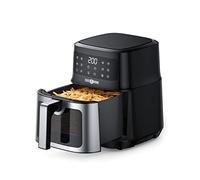 PARIS RHÔNE Friteuse à air chaud 5 l XXL avec fenêtre de vision, airfryer 8 en 1 passe au lave-vaisselle avec commande à une touche, panier antiadhésif et plateau amovible