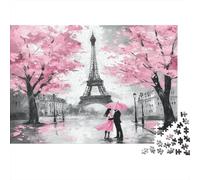 Paris Romantique Casse-tête 1000 Pièces avec Découpe Précise, Jeu De Puzzle Classique activité Zen pour Une Décoration Murale, Idée Cadeau Anniversaire 38x26cm/1000pcs