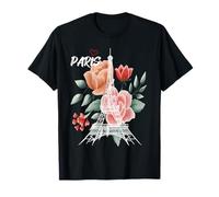Paris Rose Tour Eiffel Souvenir France T-Shirt