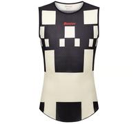 Santini Paris-roubaix 2025 Sleeveless Base Layer Beige XS-S Homme Print