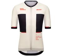 Santini Paris-roubaix 2025 Short Sleeve Jersey Beige M Print