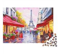 Paris Rue scène Grille 1000 Pièces Famille Loisir Solo Développement De La Concentration Antistress Meilleure Vente Papier Non Toxique 52x38cm/1000pcs