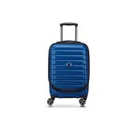Delsey Trolley cabine Shadow 5.0 – 4 roulettes, 55 cm, compartiment ordinateur portable – Bleu