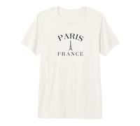 Paris Simple Elégant Chic avec Tour Eiffel T-Shirt Haut de Gamme
