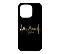 Paris Skyline Battement de Cœur I Love Tour Eiffel Amour Coque pour iPhone 15 Pro