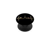Paris Skyline Battement de Cœur I Love Tour Eiffel Amour PopSockets PopGrip Adhésif
