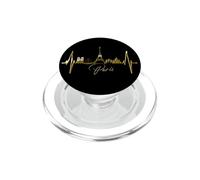 Paris Skyline Battement de Cœur I Love Tour Eiffel Amour PopSockets PopGrip pour MagSafe