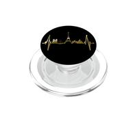 Paris Skyline Battement de Cœur I Love Tour Eiffel Amour PopSockets PopGrip pour MagSafe