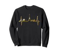 Paris Skyline Battement de Cœur I Love Tour Eiffel Amour Sweatshirt