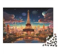 Paris Skyline Puzzle 1000 Pièces -Compagnons Mousseux-Adulte Enfants Fantaisie Classique Cadeau Famille Jeu Éducatif Défi Qualité Supérieure 38x26cm/1000pcs