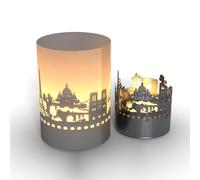 Paris Skyline Tube T-Light Jeu d'ombres - Bougie à motif romantique projeté silhouette de Paris - Souvenir parfait pour les fans de Paris