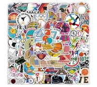 Paris Sport Lot de 100 autocollants étanches drôles olympiques parisiens pour skateboard, ordinateur portable, bagages, voiture, téléphone, guitare, scrapbooking, vinyle français pour filles, enfants,